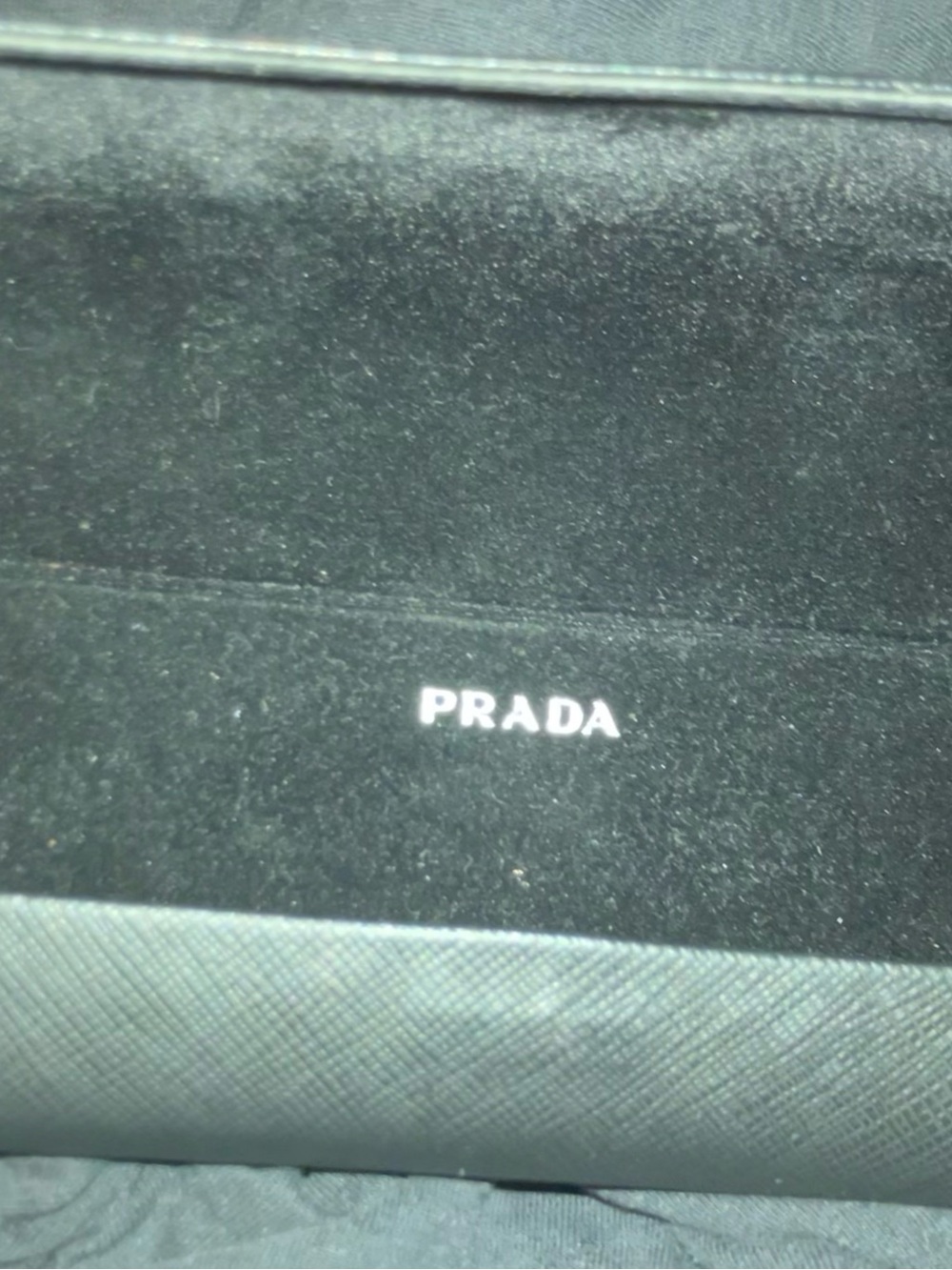 Prada Black saffiano leather sunglasses case only